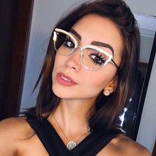 Load image into Gallery viewer, Cat Eye Glasses Women Rhinestone Degree Women's
