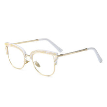 Load image into Gallery viewer, Cat Eye Glasses Women Rhinestone Degree Women's