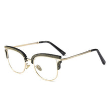 Load image into Gallery viewer, Cat Eye Glasses Women Rhinestone Degree Women's