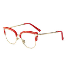 Load image into Gallery viewer, Cat Eye Glasses Women Rhinestone Degree Women's
