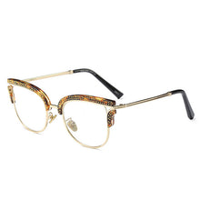 Load image into Gallery viewer, Cat Eye Glasses Women Rhinestone Degree Women's
